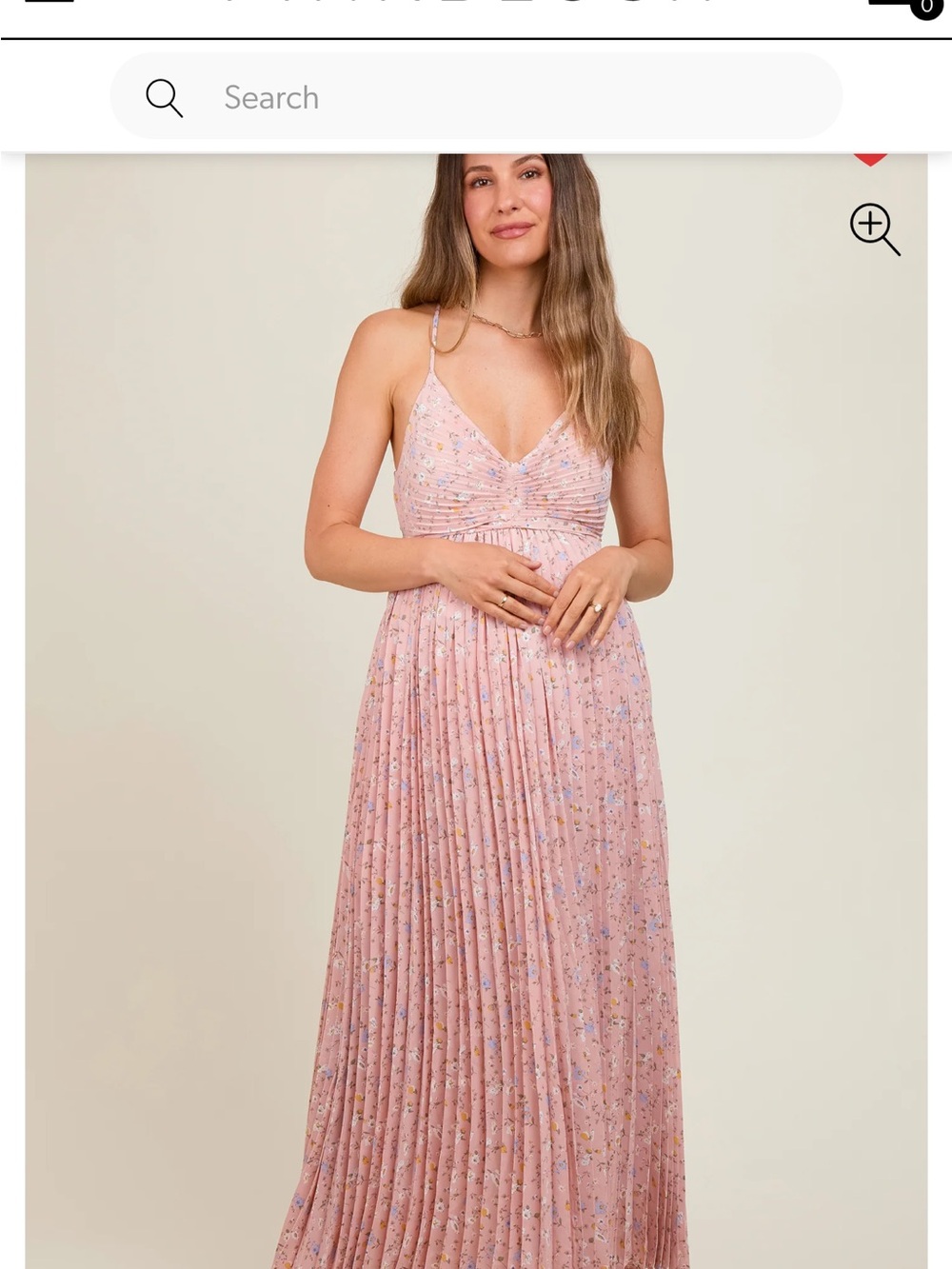 Pinkblush Pink Floral Pleated Maxi Dress